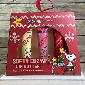 Peanuts x Celavi Softy Cozy Lip Butter Trio